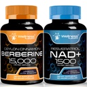 WELLNESS LABSRX NAD Supplement, 1500mg - NAD + med Resveratrol  Berberine 1500mg - Berberine med Ceylon Cinnamon