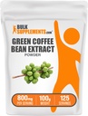 BulkSupplements Green Coffee Bean Extract Powder - Green Coffee Bean Supplements - Energy Support, Gluten Free, 800mg per Servering, 100g (3,5 oz) (Pack of 1)