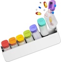 Weekly Pill Organizer 1 gång om dagen - Travel Pill Box 7 Days, Large Medicine Pill Case Container för daglig medicin Vitamin Supplement Fish Oil, Portable Week Pills Organizers Holder Dispenser, White