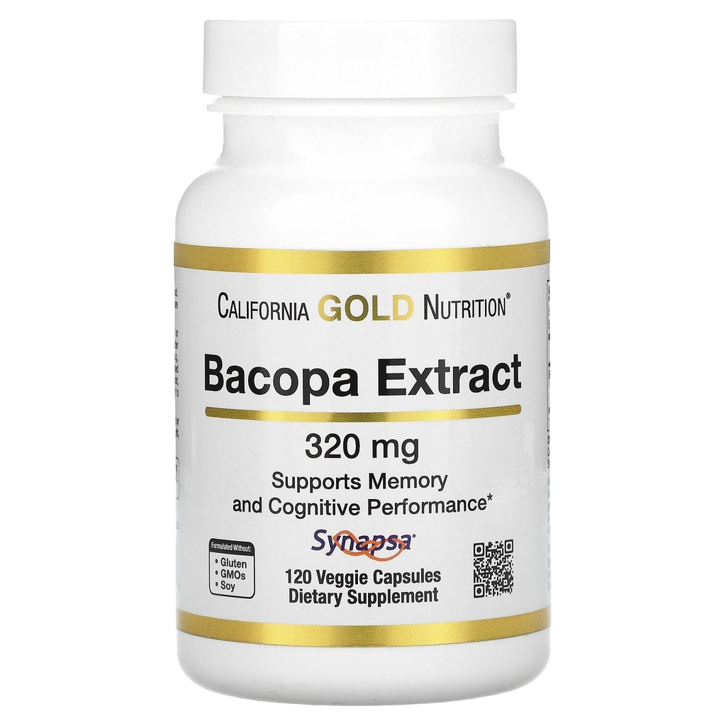 California Gold Nutrition Bacopa Extract, 320 mg, 120 Veggie Capsules