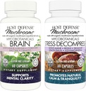Host Defense Bundle med MycoBotanicals Brain* Capsules, 60 Count & MycoBotanicals Stress Decompress* Capsules, 60 Count - Support Memory & Focus - Support Relaxation*