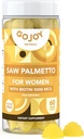 Saw Palmetto Gummies - 500mg Saw Palmetto för kvinnor med 5000mcg Biotin & 10mg Zink - Non-GMO, Sugar, Gluten & Soy-Free, Vegan - 3rd-Party Lab Testad, 30-Day Supply, 60 Chewable Gummies