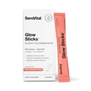 Serovital Glow Sticks Sugar-Free Powder Drink Mix med Hyaluronic Acid Ceramides Electrolytes för hudhydration i 14 dagar Sun-Kissed Citrus Flavor 28 Packets