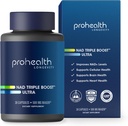 ProHealth NAD Triple Boost Ultra + 500mg Niagen NR. 3X NAD + Optimizer Plus Apigenin, PQQ, Quercetin. Främjar livslängd, hjärta och hjärnhälsa, aktiverar sirtuins för cellulär reparation (30 portioner)