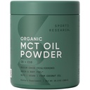Sports Research Organic MCT Oil Powder - Keto & Vegan MCTs C8, C10 från Coconuts - Fatty Acid Brain & Body Fuel, Non-GMO & Gluten Free - Unflavored, Perfect in Coffee, Tea & Protein Shakes - 10,6 oz