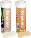 Drinklits Hydration Tablets - Electrolytes & Vitamins | Ginger-Lime och Orange - 2 Pack (20 portioner)
