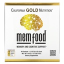 Kalifornien Gold Nutrition MEM Food, Memory & Cognitive Support med MEM Blend, L-Serine, Organic Lion's Mane och Blueberry Juice Powder, 60 Packets, 0,3 oz (8,5 g) Varje