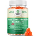 Teen Multivitamin Gummies 12-17 - Teen Boys & Girls Gummy Vitaminer för bättre hud, immun styrka, humör och energistöd - Teenage Girl & Boy Supplements med Zn, Mg, vitamin A, C, D & E - 60 Ct