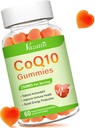 Hög Absorption CoQ10 Gummies 250 mg, Plus Omega-3, Magnesium, vitamin B12 för cellulär energi, hjärna och antioxidant, 5X bättre Absorption Coenzyme Q10 Supplement - 60 Cts