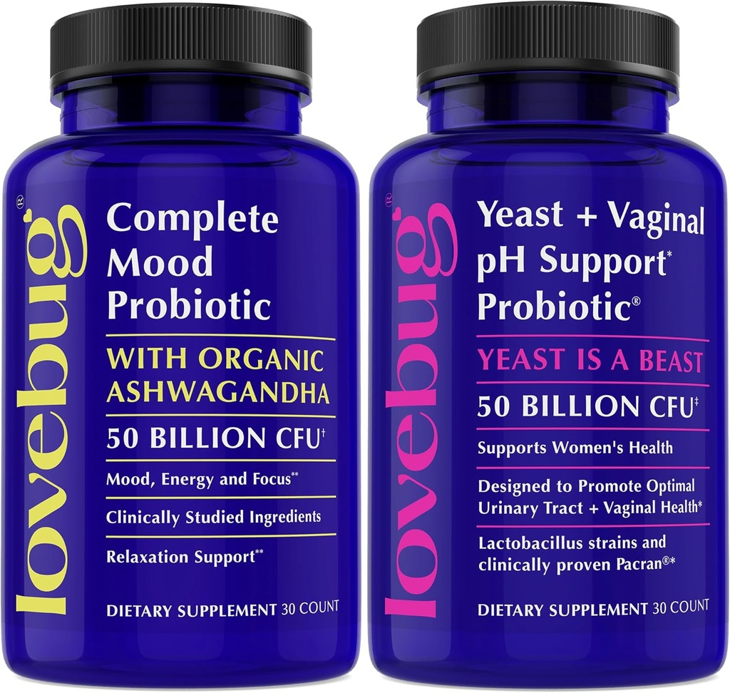 Lovebug Yeast Support och Mood Support Probiotics Bundle