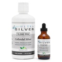 Ultra Silver® Colloidal Silver | 10 000 PPM, 32 Oz (946mL) | Mineral Supplement | True Colloidal Silver - 4 oz Dropper Bottle (Empty) Ingår för Dispensing!