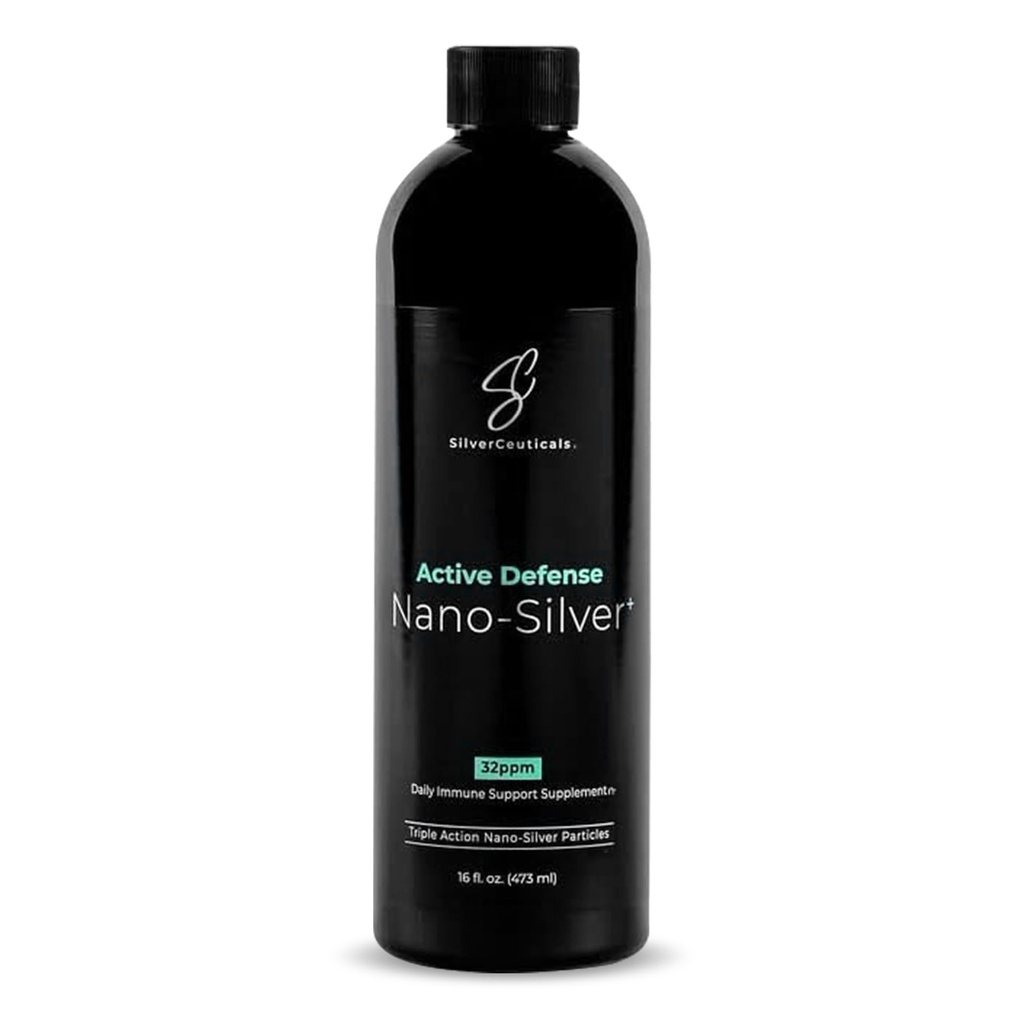 Colloidal Silver w/Nano Technology - 32ppm 16oz - 8X effektivare - naturligt immunstöd - Spara de sjuka dagarna - Ålder 5 & Up - Utför högre PPM Silvers - No Taste & Smell - 3rd Party Tested