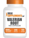 BulkSupplements.com Valerian Root Capsules - Valerian Root Extract, Valerian Root Supplement - Herbal Supplement, Gluten Free, 2 Capsules per Serving, 240 Capsules (Pack of 1)