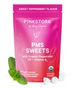 Rosa Stork Organic PMS Support Sweets för tonåringar och kvinnor - Enkla och naturliga ingredienser Vitamin B6 och Peppermint - Period, Digestion, Bloating, Mood Swings - 30 droppar