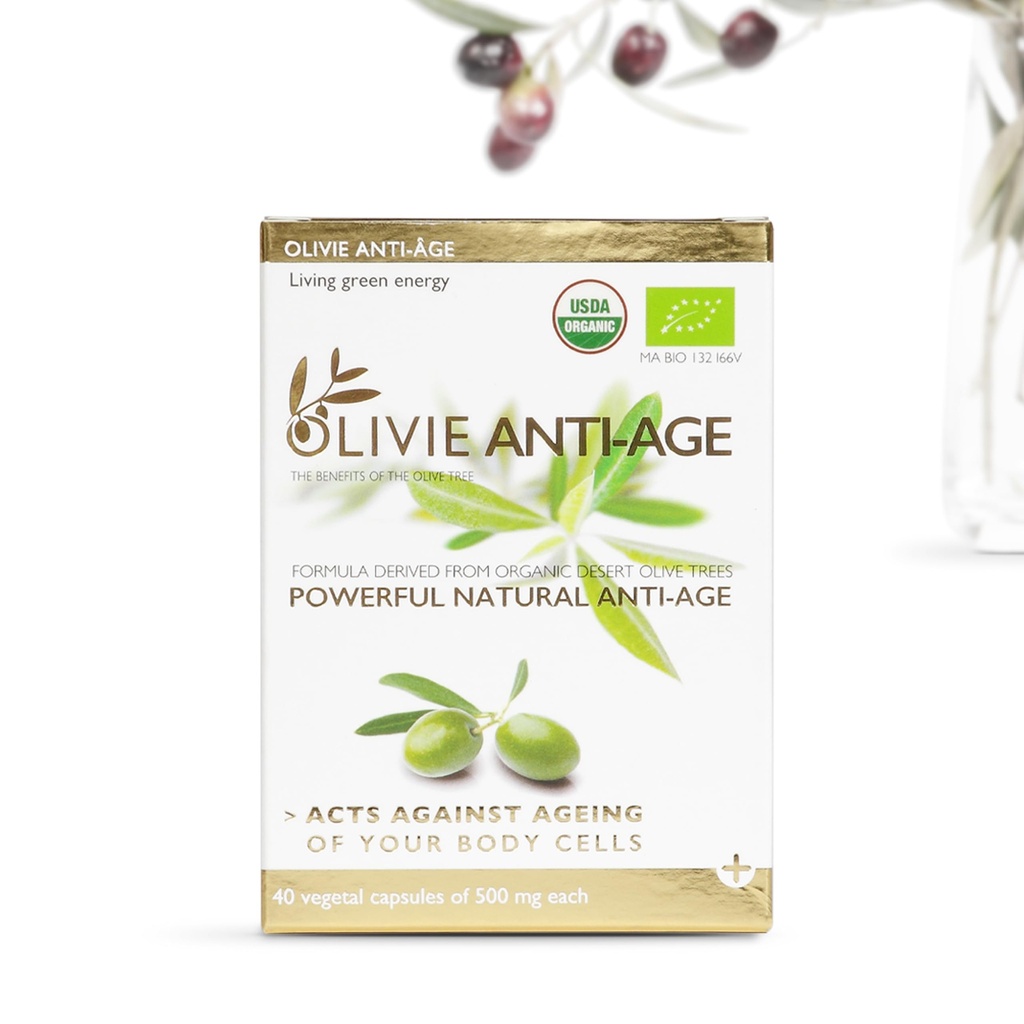 Organiska antioxidant polyfenoler Rich Olive Leaf Extract Supplement Capsules Olivie | Hydroxytyrosol Oleuropein Anti Aging Supplement | 40 kapslar