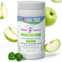 Magnesium Citrate Gummies - Sugar-Free, Vegan and Non-GMO for Better Sleep and Relaxation - No Sugar Alcohol - Magnesium Supplement for Adults, Teens and Kids - Green Apple - 240 Chews
