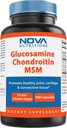 Nova Nutritions Triple Strength Glucosamine Chondroitin MSM 2600mg/Serving Capsules, stöder hälsosamt gemensamt, brosk och Connective Tissue - främjar gemensam komfort och flexibilitet 180 greve