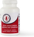 Dairyland American Ginseng Capsules, 75 ct (2000 mg) - Koncentrerad Wisconsin Ginseng Root Extract - Daglig Herbal Supplement för immunstöd