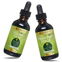 Go Nutrients Liquid Vitamin D3 med K2 (MK-7) Drops & Prostate Edge Prostate Supplement för Män med Pygeum och Saw Palmetto Extract Vitamin D3 och K2 Liquid Vitamin Drops Det hjälper emotionell stat