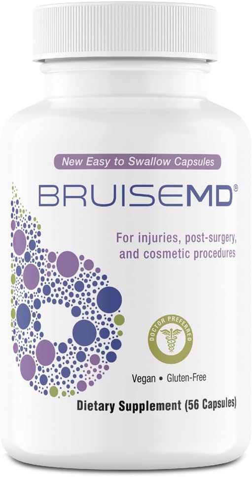 Arnica 1,000mg och Bromelain 500mg 2,400GDU/g Supplement for Bruising and Swelling, Easy to Swallow Capsules (14-Day Supply) - Advanced Bruise Treatment Formel