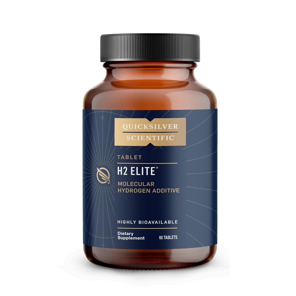 Quicksilver Scientific H2 Elite - Molecular Hydrogen for Energy + Metabolism Support, vattentabletter Perfekt för öppna behållare - Magnesium Malate Drink Additive (60 Molecular Hydrogen tabletter)