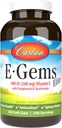 Carlson - E-Gems Elite, 400 IE Vitamin E med Tocopherols & Tocotrienols, Vitamin E Capsules, Heart Health & Optimal Wellness, Antioxidant, vitamin E Supplement, 240 Softgels