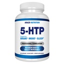 5-HTP 200 MG Per Serving Plus Calcium för humör, sömn - Stöder lugn och avslappnad humör - 99% hög renhet - 120 kapslar - Arazo Nutrition