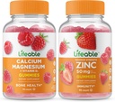 Livlig Calcium Magnesium + Zink 50mg, Gummies Bundle - Great Tasting, Vitamin Supplement, Gluten Free, GMO Free, Chewable