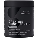 Sports Research Creatine Monohydrate - Få Lean Muscle, förbättra prestanda och styrka och stöd Workout Recovery - 5 g Micronized Creatine - 10,58 oz