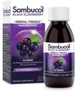 Sambucol Black Elderberry Syrup - Sambucus Elderberry Syrup, Black Elderberry Liquid, Immune Support, Elderberry Syrup för barn och vuxna, höga antioxidanter, Gluten Free - Original Formel, 4 Fl Oz