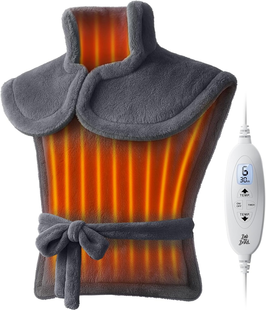 BOB OCH BRAD Heating Pad for Back Pain Relief, FSA Edge-Weighted Electric Heat Pad for Neck HSA Eligible, Shoulders & Full Body Relief, Fast Heating, ETL Certified, Gift for Women Men Family 24 "x34"
