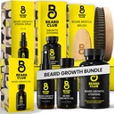 Beard Club Premium Beard Growth Kit - Tillväxtolja, vitaminer, vitamin Spray & Boar Bristle Brush - Gift Set