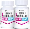 Healthfare Feminiva Boric Acid Suppositories | 2-Pack | 30 Vaginal Suppositories | 600mg | 100% ren | Made in the USA