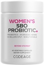 Codeage Women's Probiotics Supplement - 50 miljarder CFUs - SBO Probiotics & Prebiotics - Cranberries - Feminine Health - Fermented Botanical Blend, Whole Food Supplement - Vegan, Non-GMO - 60 Capsules