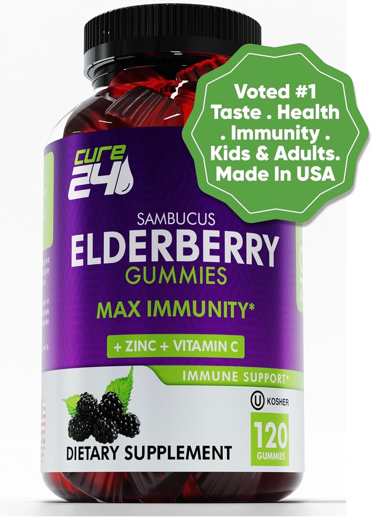 Elderberry Gummies med vitamin c och zink 120 greve