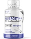 Naturens Fusions Nutri Liposomal Quercetin Phytosome med Piperine - Patented 20x More Bioavailable Than Quercetin Supplements - stöder immun / Cardiovascular Health - 60 Quercetin 500mg kapslar