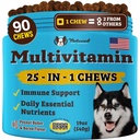 Natural Dog Company 25-i-1 Multivitamin Chews for Dogs - Daily Soft Dog Vitamins with Antioxidants, Zinc & Folic Acid - Stöder Joints, Skin & Coat, Immune & Heart Health - All Ages, All Breeds