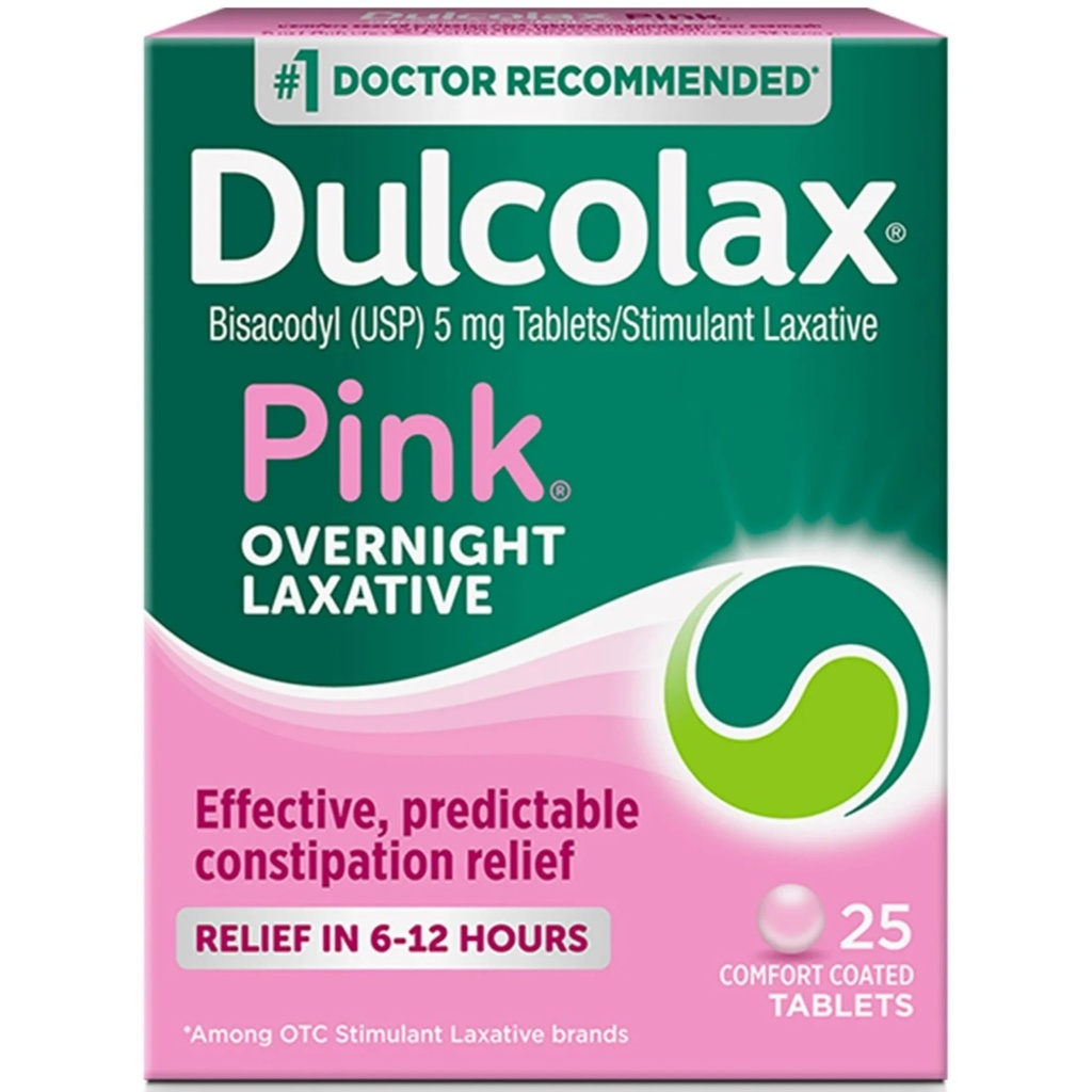 Dulcolax Stimulant Tablet Pink Women - 25 Count (Pack of 6)