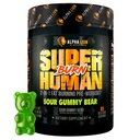 ALPHA LION Superhuman Burn - 2 i 1 Metabolism Booster Pre Workout och Thermogenic Fat Burner för Män - Appetite Suppressant and Weight Loss Supplement (21 portioner, Sour Gummy Bear)