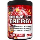 EVL BCAA Lean Energy Powder - Pre Workout Green Tea Fat Burner Support med BCAAs Aminosyror och rena energigivare - BCAA Powder Post Workout Recovery Drink för Lean Muscle Recovery - Fruit Punch