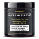 VEGATOT Vertigo Supplement *USA Made and Tested* Inner Ear Supplement med Ginkgo Biloba Lion's Mane Lemon Balm Ginger VIT B1, B6, B12- för yrsel Spinning Inner Ear Balance