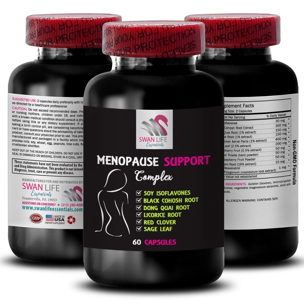 MENOPAUSE SUPPLEMENTS FOR WOMEN - menopause herbs for women, night sweats relief, menopause relief herbs, soy isoflavones, wild yam root, hot flashes menopause, red clover, soy isoflavones 1Bot