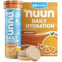 Nuun Immunity Electrolyte tabletter med vitamin D, C, E, & A, Ginger, Elderberry, Magnesium & 4 Övriga Essential Electrolytes, Vegan, Orange Citrus, 8 Pack (80 Servings Total)
