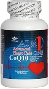 Allt i 1 Advanced Heart Care CoQ10 Fish Oil Flaxseed Lecithin.
