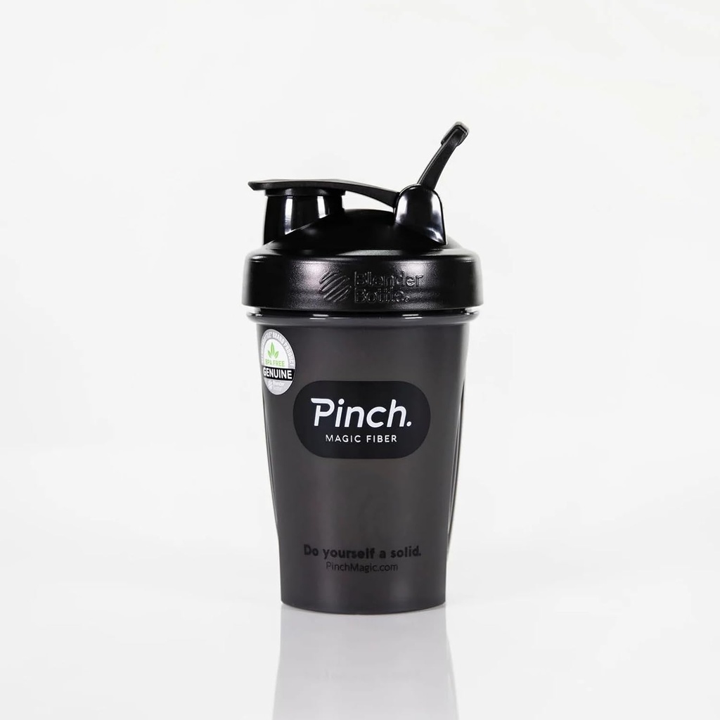 Pinch Magic Shaker Bottle | BPA Free Shaker Bottle for Smooth Mixing | Effortless Blending for Fiber Supplement Powder, Protein Shake, & More | Dishwasher Safe, Travel-Friendly, Easy to Clean | 20 oz