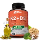 NutriFlair Vitamins D3 (5000iu / 125mcg) + K2 (som Mk7) - Tillverkad med växtbaserade ingredienser Plus BioPerine Black Pepper Extract, 90 kapslar - Stöder hälsosam immun, hjärta och hälsa - Icke-GMO piller
