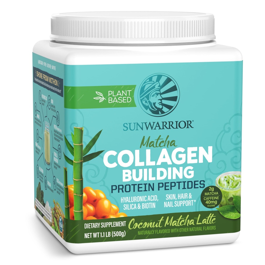 Vegan Collagen Protein Powder for Women Silica Plant Based Collagen Powder with Vegan Hair Skin and Nails Vitamins Non-GMO No Added Sugar Soy Dairy & Gluten Free (Coconut Matcha, 20 Servings)