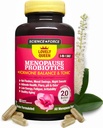 Lovely Menopause Supplement + Hormone Balance + Weight Management, Hot Flashes, Mood Swings, Vaginal Health & Dryness | Black Cohosh, Dong Quai, Ashwagandha + Probiotika, Woman Supplement, 60 ct