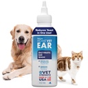 TropiClean HomeVet Enzymatic Dog Ear Cleaner, Vet Recommended Treatment for Dogs and Cats, Safe Daily Ear Cleaning Solution, USA Made, 2oz
