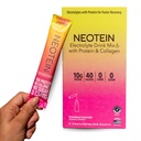 NEOTEIN: Electrolyte Powder Packets, Protein Powder med 10g Protein & Collagen | Hydration Packets - Zero Sugar, NO Fillers, NO Carbs | Strawberry Lemonade | 40 kalorier | Keto & Paleo | Pack av 15